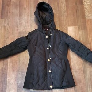 Girls blk motto coat